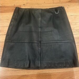 Kenneth Cole New York 100% Lamb Leather Mini Skirt